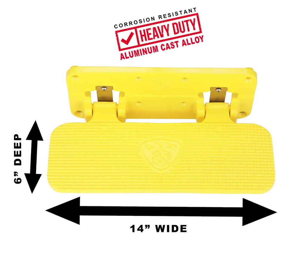 Carr Mega Step; Flat Mount; XP7 Safety Yellow Powder Coat; Single 190007 - Side View