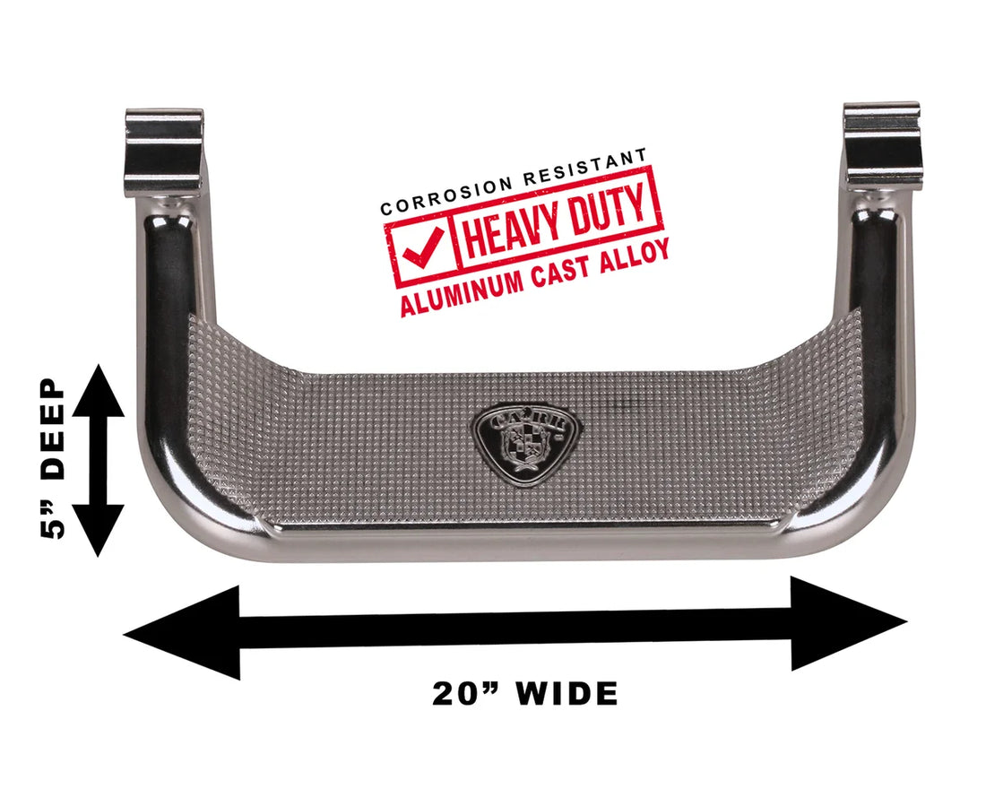 Carr Super Hoop; Assist/Side Step; XM3 Polished; Pair 120252 - Side View