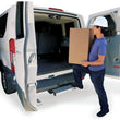 Load image into Gallery viewer, Carr WTS; 24" Retractable Step (Ford Transit Van,Rear Door); XP3 Blk /XP7 Sfty Ylw 501977 - Back View