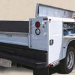 Load image into Gallery viewer, Carr WTS; 24" Retractable Step (Undermount,Ext Flat Surf); XP3 Blk /Glvznd 501020 - Installation View