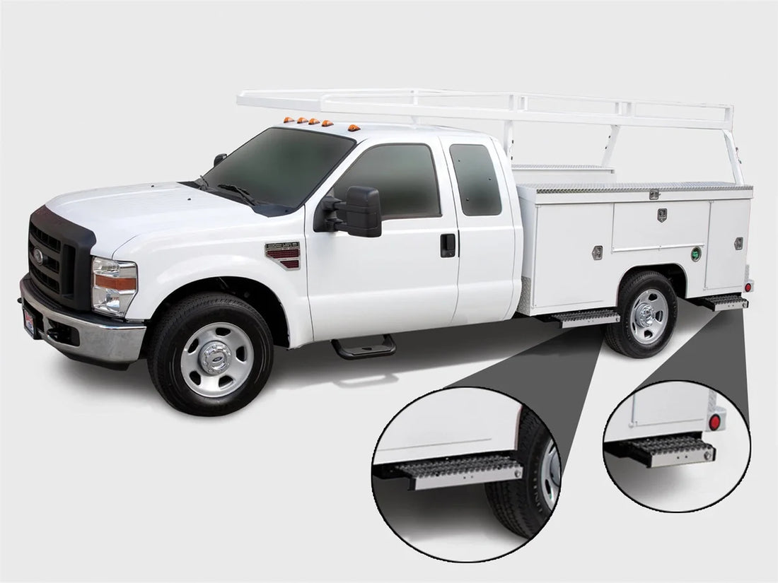 Carr WTS; 24" Retractable Step (Undermount,Ext Flat Surf); XP3 Blk /Glvznd 501020 - Additional View 5