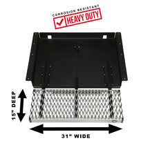 Load image into Gallery viewer, Carr WTS; 31" Ret retractable Step (Undermount , Ext Flat Surf); XP3 Blk / Glvznd - Side View
