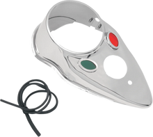 Load image into Gallery viewer, Cat Eye Dash Cover - Chrome DragSpecialties 12-0034 - Main Product View