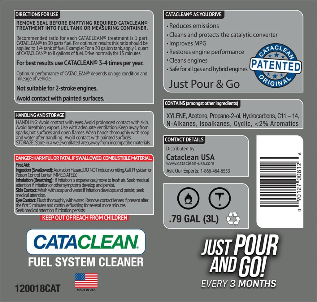 CataClean Cataclean - Fuel and Exhaust System Cleaner - Gasoline - 3L. Bulk pkg 120018CAT - Installation View