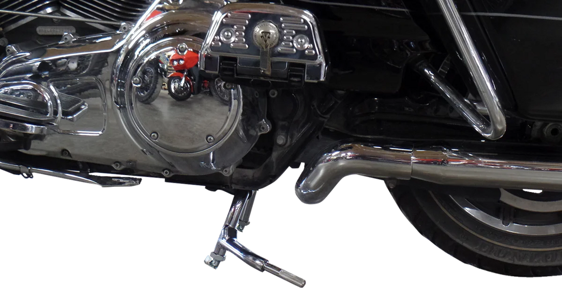 Center Kickstand - Chrome DragSpecialties O15-6205C - Back View