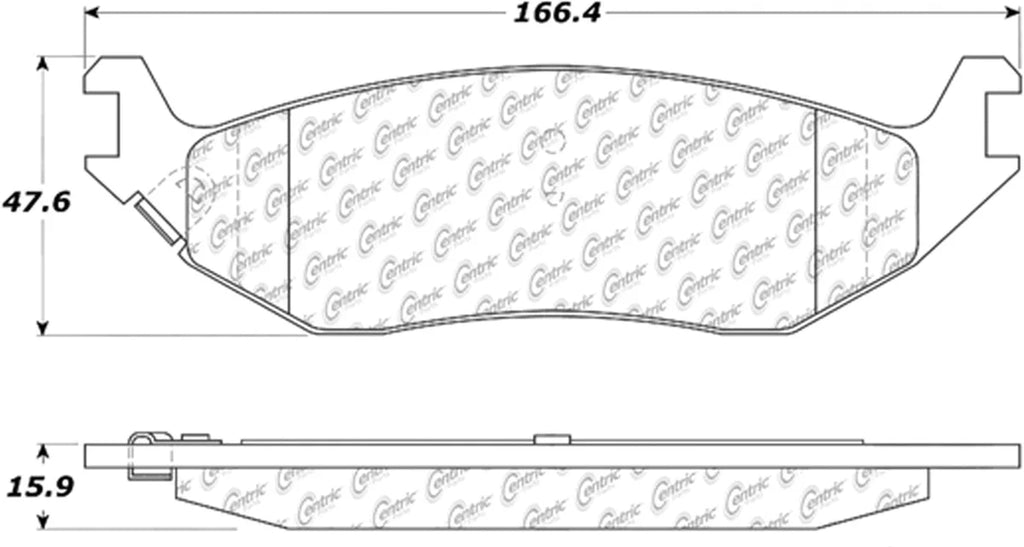 Centric Parts Fleet Performance Brake Pads with Hardware 306.0898