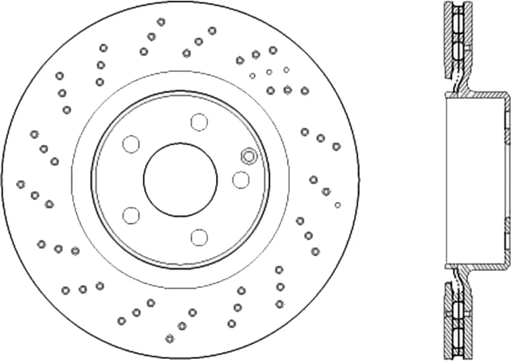 Centric Parts Premium OE Design Drille d Brake Rotor 128.3512
