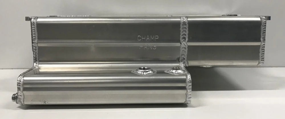 Champ Pans SBC Alm Pro Oil Pan Wet Sump w/RH Kickout PRO1106KO
