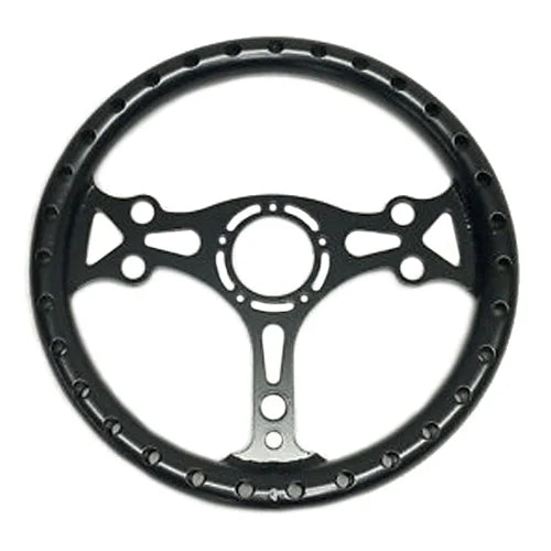Chassis Engineering 13in Black Alum. Dished Steering Wheel C/E2741