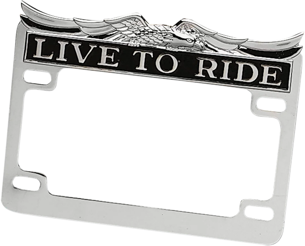 Chrome Live Ride License Frame DragSpecialties 28-6014-BC732 - Main Product View