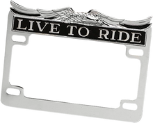 Load image into Gallery viewer, Chrome Live Ride License Frame DragSpecialties 28-6014-BC732 - Main Product View