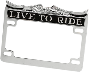 Chrome Live Ride License Frame DragSpecialties 28-6014-BC732 - Main Product View