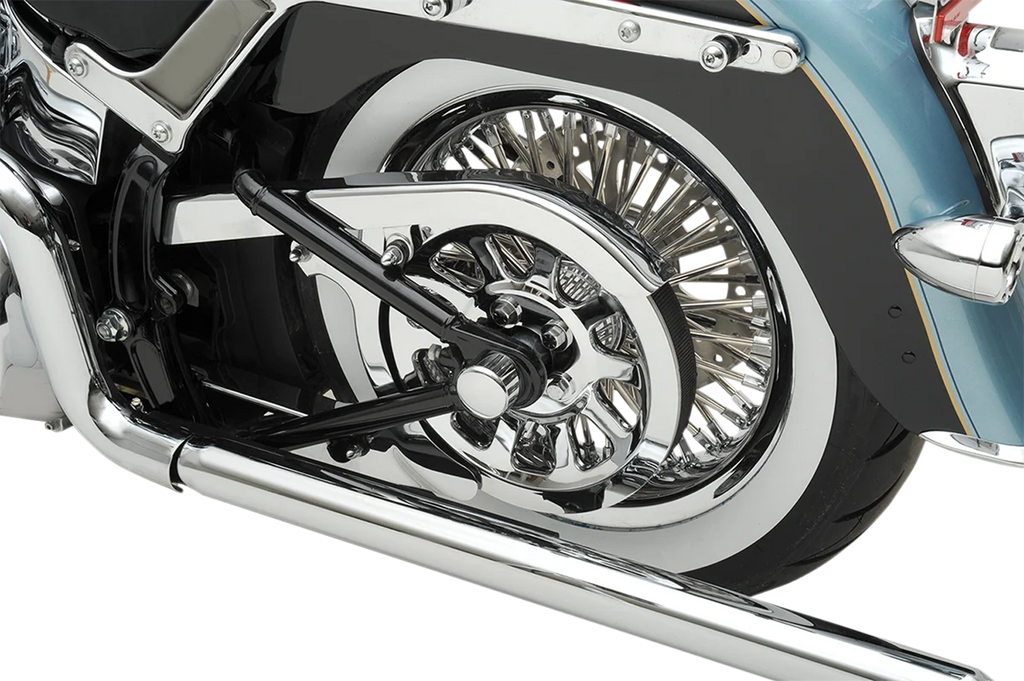 Chrome Rear Pulley - 66 Tooth DragSpecialties 191312 - Side View