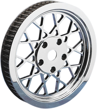 Load image into Gallery viewer, Chrome Rear Pulley - 66 Tooth DragSpecialties 191312 - Detail View