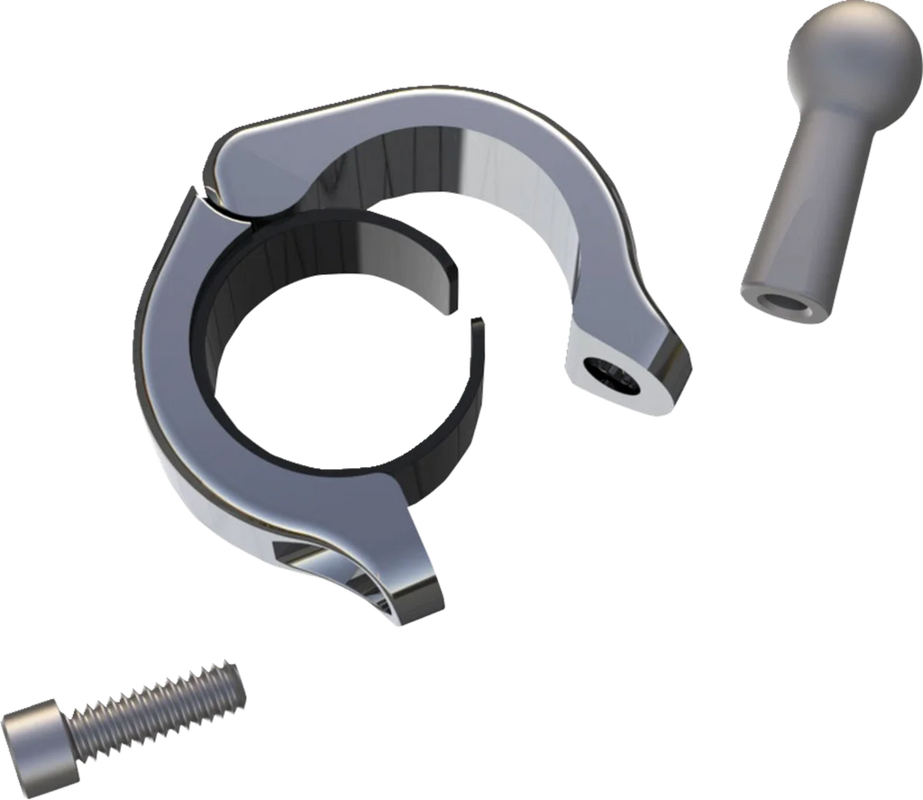 Ciro Ball Mount - Aluminum Clamp - 1-1/8" - 1-1/4" Handlebars - Chrome 50138 - Main Product View