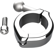 Load image into Gallery viewer, Ciro Ball Mount - Aluminum Clamp - 1-1/8" - 1-1/4" Handlebars - Chrome 50138 - Side View