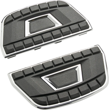 Load image into Gallery viewer, Ciro Chicane™ Floorboard Inserts - Passenger - Chrome 61800 - Main Product View