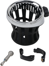 Load image into Gallery viewer, Ciro Drink Holder - 1-1/4" Handlebar Mount - Chrome/Black Clamp 50415 - Main Product View