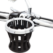 Load image into Gallery viewer, Ciro Drink Holder - 1-1/4" Handlebar Mount - Chrome/Black Clamp 50415 - Side View