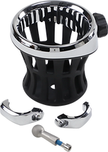 Load image into Gallery viewer, Ciro Drink Holder - 1-1/4" Handlebar Mount - Chrome/Chrome Clamp 50414 - Main Product View