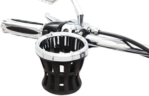 Ciro Drink Holder - Gen 2 - Chrome - Chrome 1-1/8"/1-1/4" Handlebar Mount 55414 - Main Product View