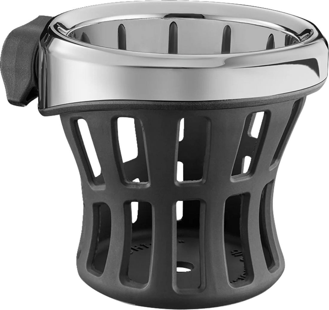 Ciro Drink Holder - Gen 2 - Chrome - Chrome Perch Mount 55410 - Side View