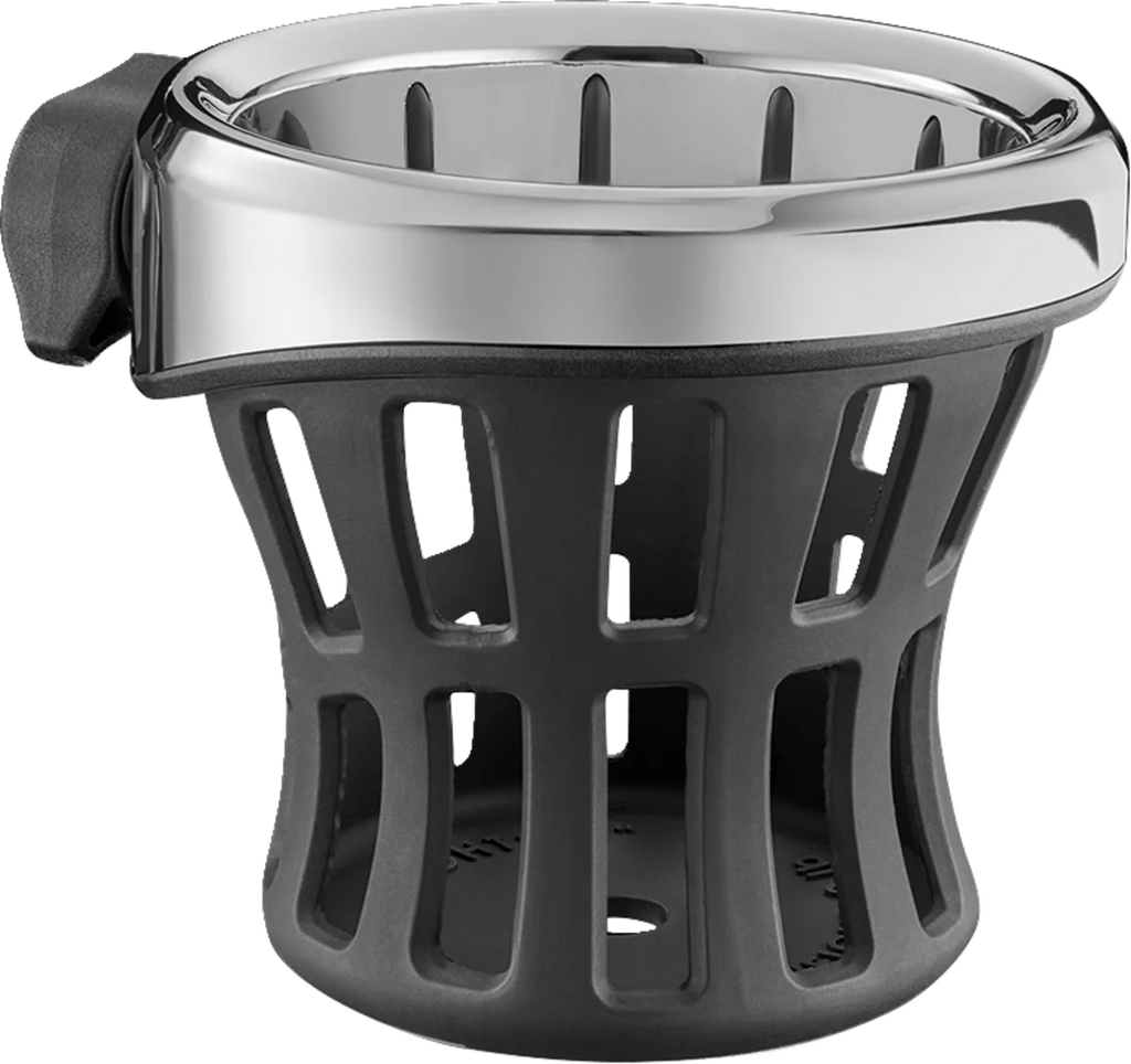 Ciro Drink Holder - Gen 2 - Chrome - Chrome Perch Mount 55410 - Side View