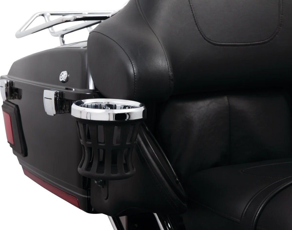 Ciro Drink Holder - Gen 2 - Chrome - Passenger - Black Mount 55421 - Main Product View