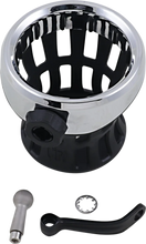 Load image into Gallery viewer, Ciro Drink Holder - Mirror Stem Mount - Chrome/Black 50420 - Main Product View