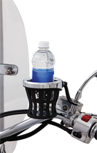 Load image into Gallery viewer, Ciro Drink Holder - Mirror Stem Mount - Chrome/Black 50420 - Side View