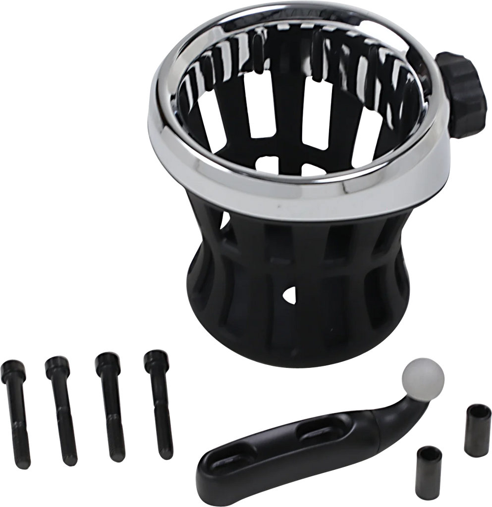 Ciro Drink Holder - Perch Mount - Chrome/Black 50411 - Main Product View