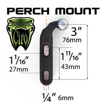 Load image into Gallery viewer, Ciro Drink Holder - Perch Mount - Chrome/Black 50411 - Back View