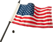 Load image into Gallery viewer, Ciro Flag Pole - 12" - With 6"x9" American Flag - Satin Black 70612 - Main Product View