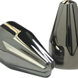 Load image into Gallery viewer, Ciro Fluted Caps - 1/4" - Black Chrome 70017 - Main Product View