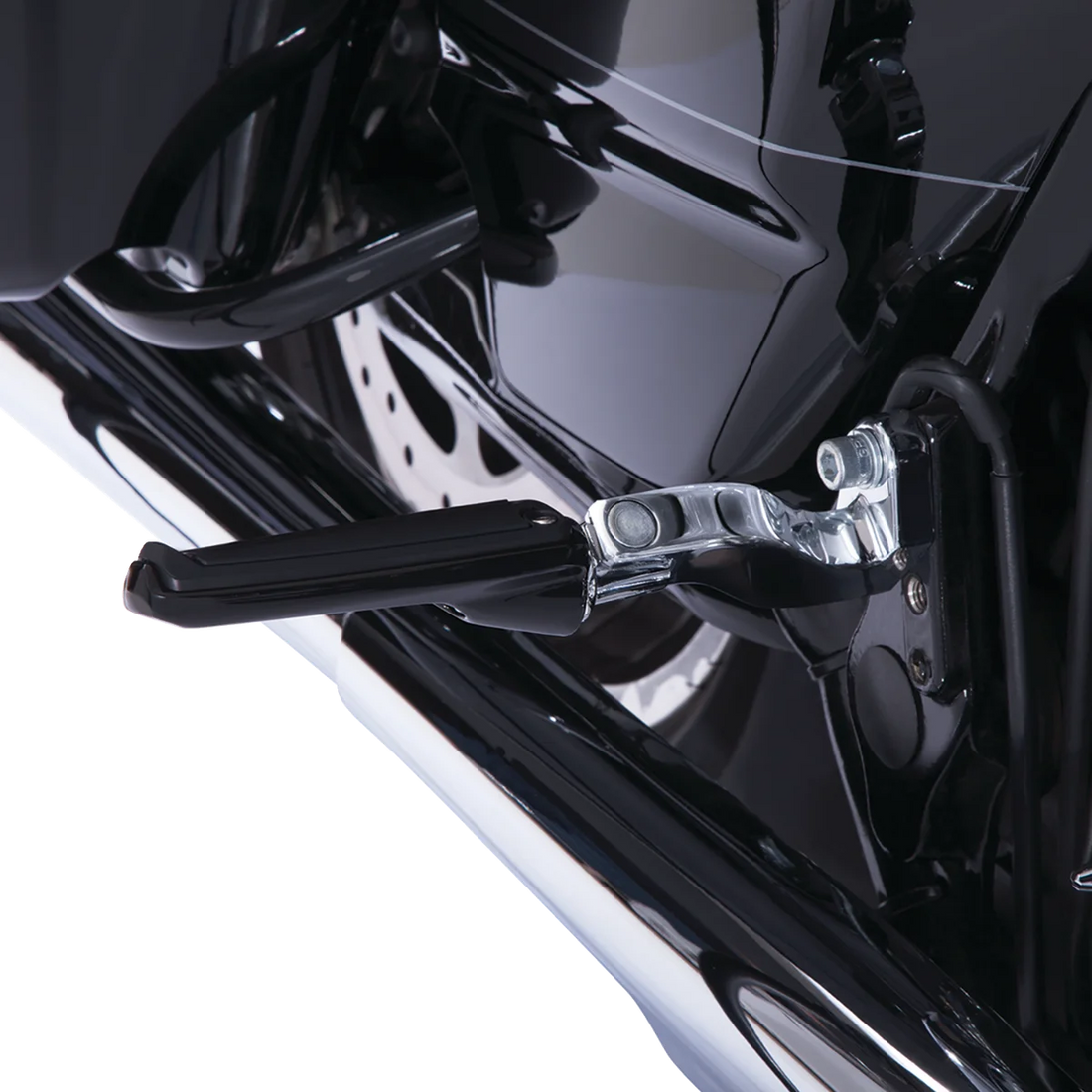 Ciro Footpeg w/ Mount - Black 61022 - Side View