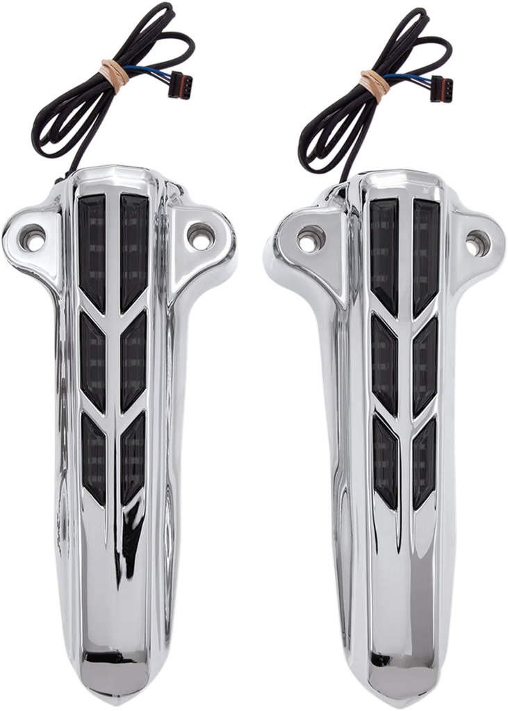 Ciro Forkini Lower Leg Covers - Chrome - With LEDs 43001 - Main Product View