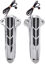 Load image into Gallery viewer, Ciro Forkini Lower Leg Covers - Chrome - With LEDs 43001 - Main Product View