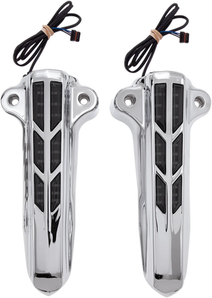 Ciro Forkini Lower Leg Covers - Chrome - With LEDs 43001 - Main Product View