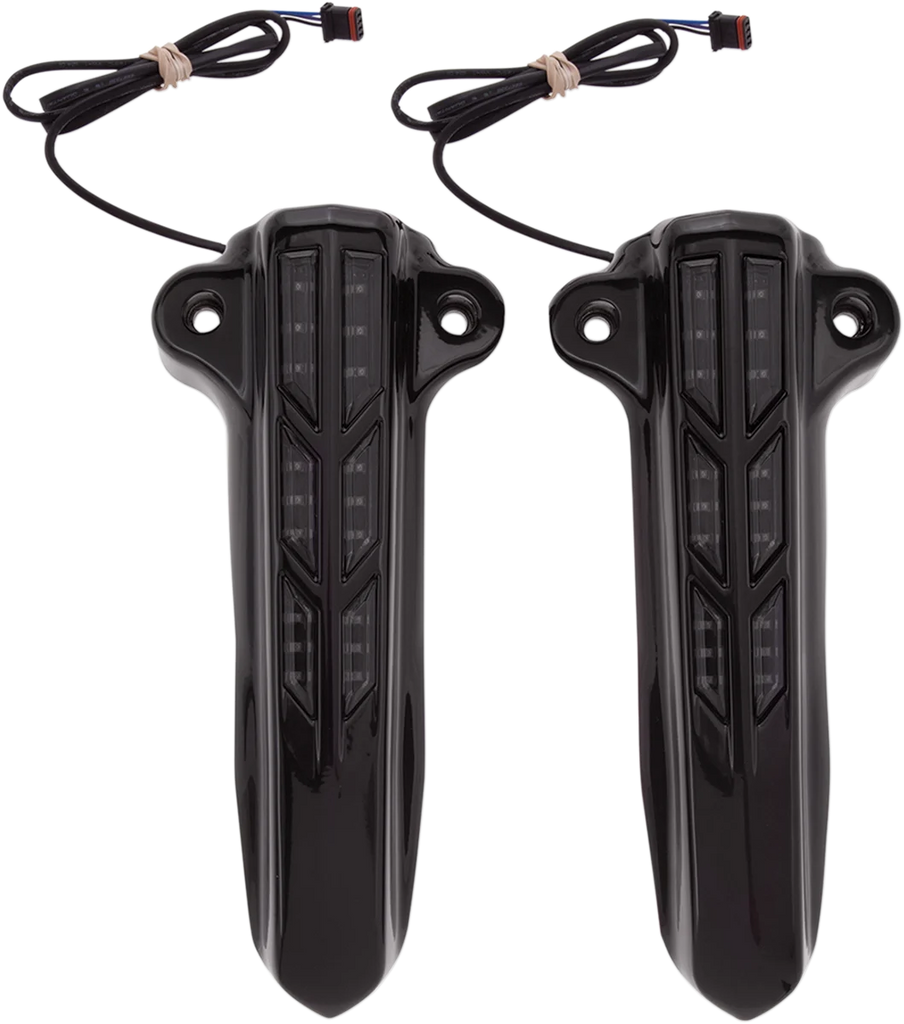 Ciro Forkini Lower Leg Covers - Chrome - With LEDs 43001 - Detail View