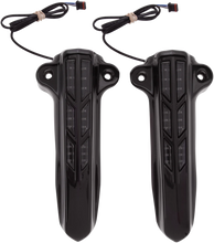 Load image into Gallery viewer, Ciro Forkini Lower Leg Covers - Chrome - With LEDs 43001 - Detail View