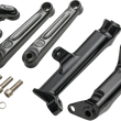 Load image into Gallery viewer, Ciro Frame Mounted Adjustable Highway Peg Mount - Extended - Black 60621 - Main Product View