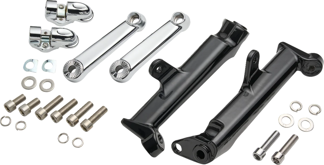 Ciro Frame Mounted Adjustable Highway Peg Mount - Extended - Chrome 60601 - Side View