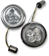 Load image into Gallery viewer, Ciro Front Signal Light Inserts - Black - Amber Lens 45420 - Installation View