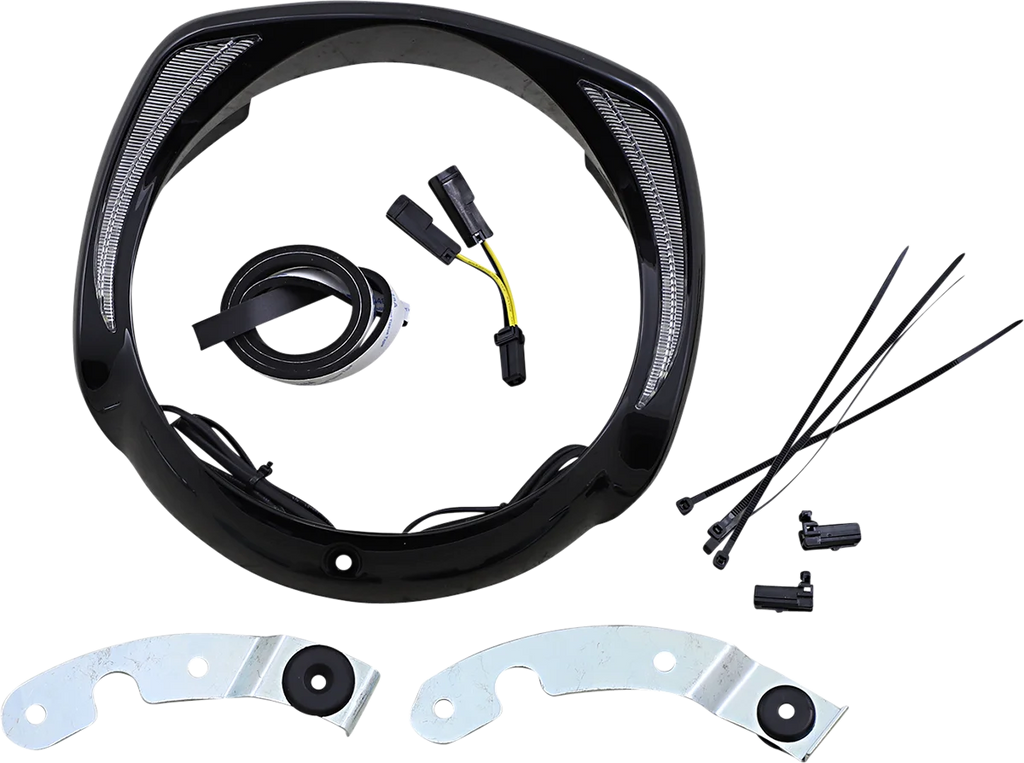 Ciro Headlight Bezel - Black 45201 - Main Product View