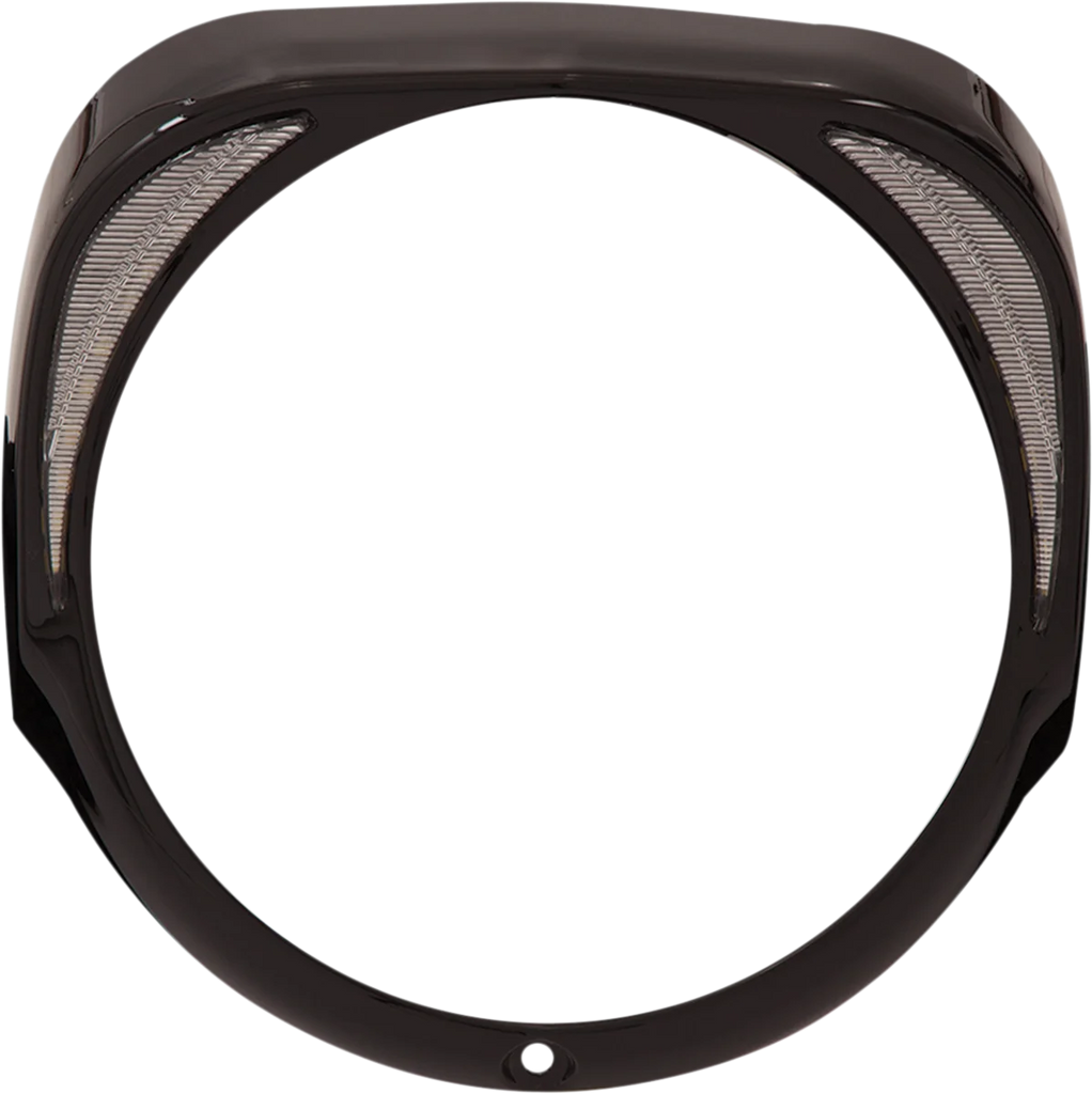 Ciro Headlight Bezel - Black 45201 - Side View