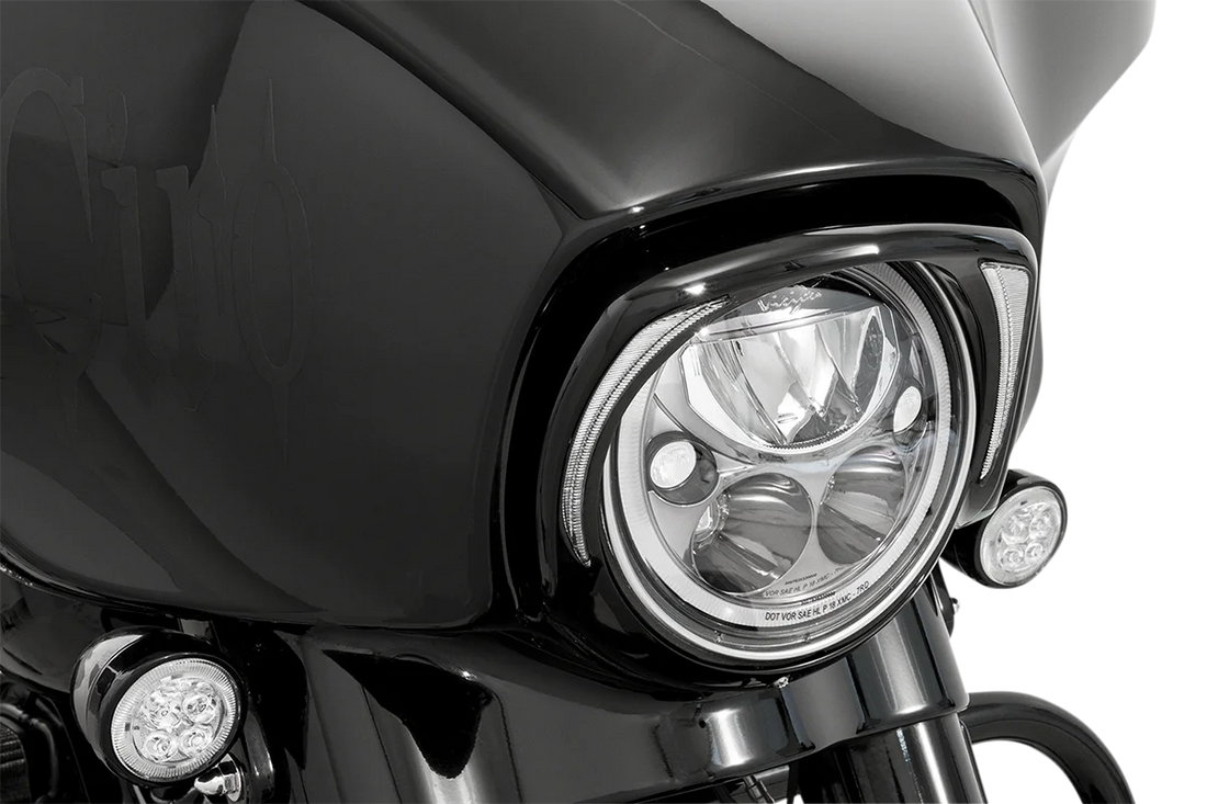 Ciro Headlight Bezel - Black 45206 - Back View