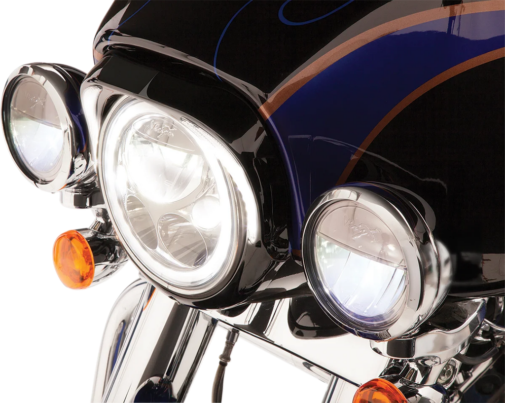 Ciro Headlight Bezel - Black 45211 - Side View