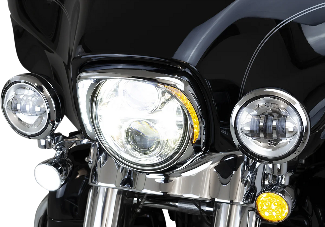 Ciro Headlight Bezel - Chrome 45205 - Side View