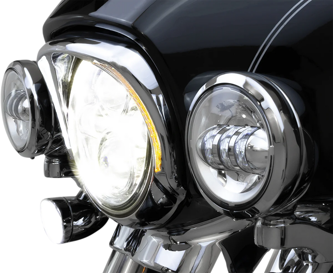 Ciro Headlight Bezel - Chrome 45205 - Back View
