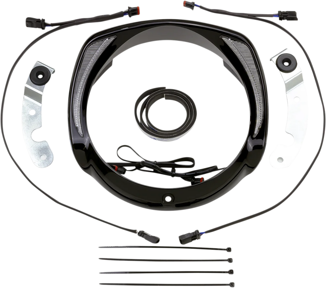 Ciro Headlight Bezel - Chrome 45205 - Installation View